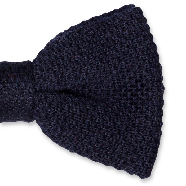 Dunkelblaue Strickfliege (2)