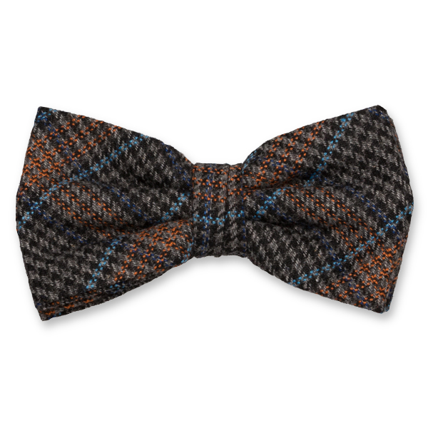 Karierte Wollfliege schwarz/ orange  (1)