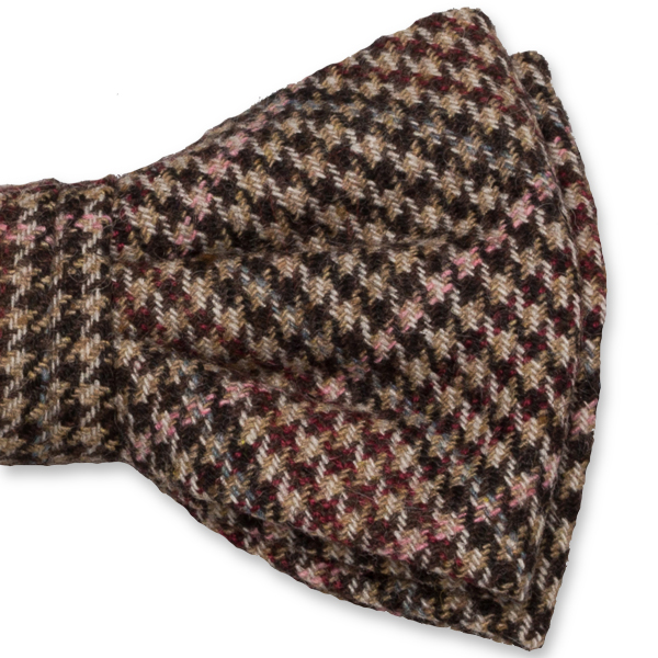 Karierte Wollfliege braun/ fuchsia (2)