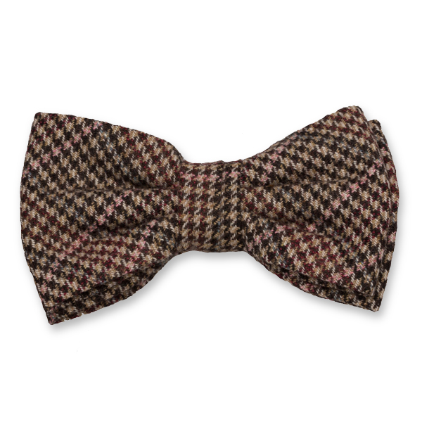 Karierte Wollfliege braun/ fuchsia (1)