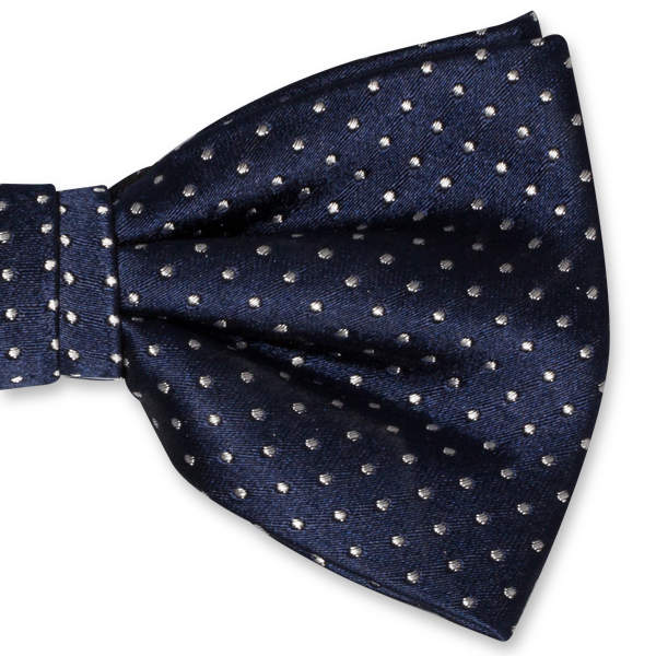 Dunkelblaue Herrenfliege mit Pünktchen (2)