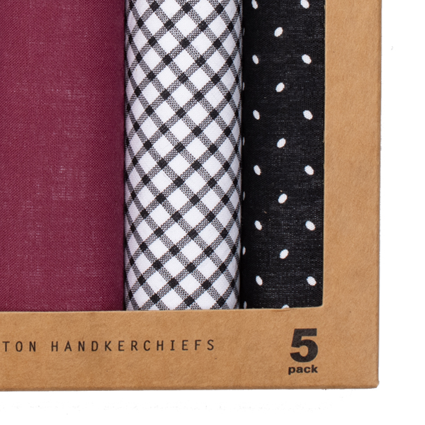Herrentaschentücher - Rot - Schwarz (2)