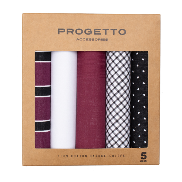 Herrentaschentücher - Rot - Schwarz (1)