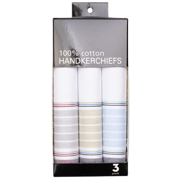 Herrentaschentücher - Streifen Weißes  (1)