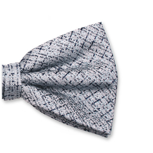 Blaue Bouclé-Fliege (2)