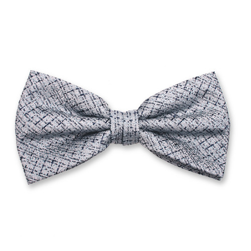 Blaue Bouclé-Fliege (1)