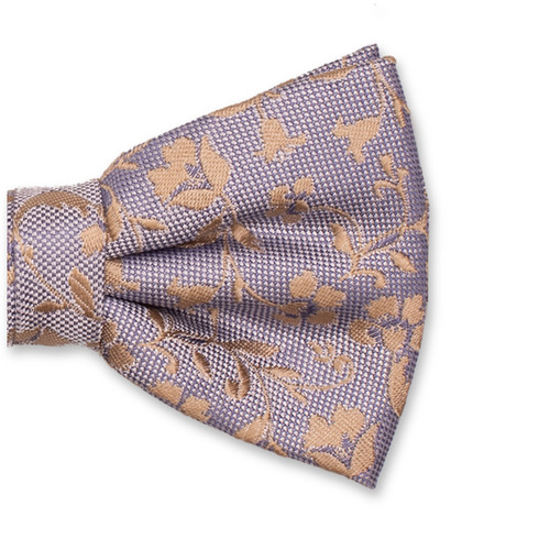 Hellblaue Luxusschleife - Beige Blumen (2)