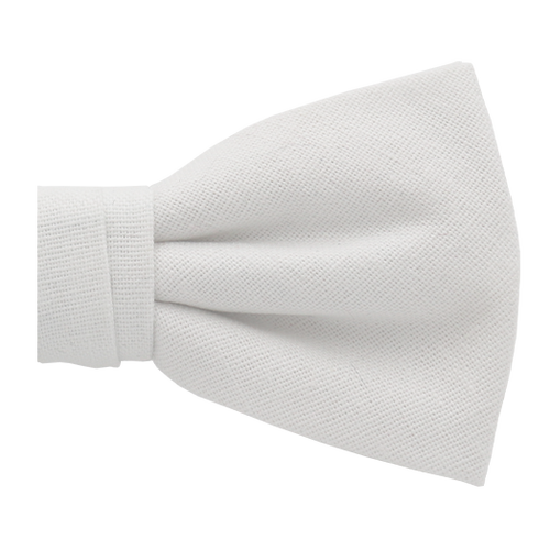 Weiße Herrenfliege Leinen (2)