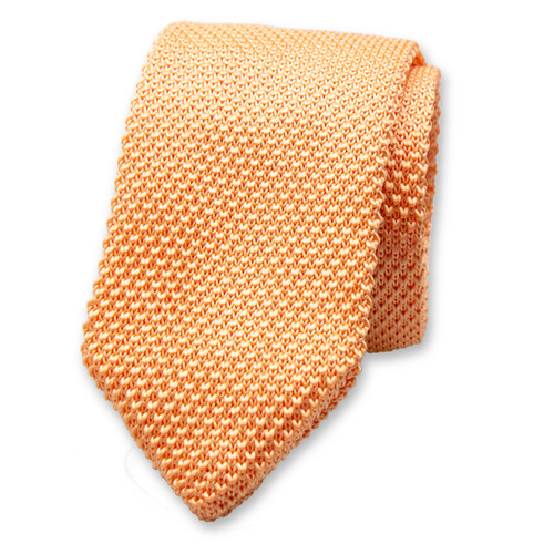 Gestrickte Krawatte Peach (1)