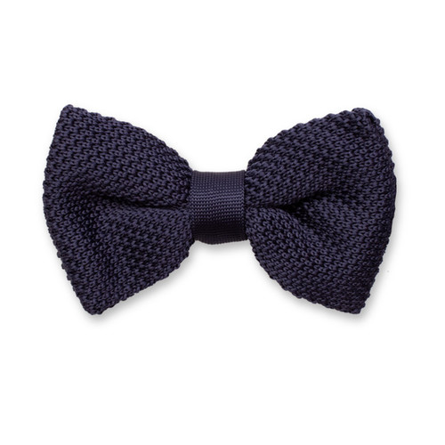 Gestrickte dunkelblaue Fliege (1)