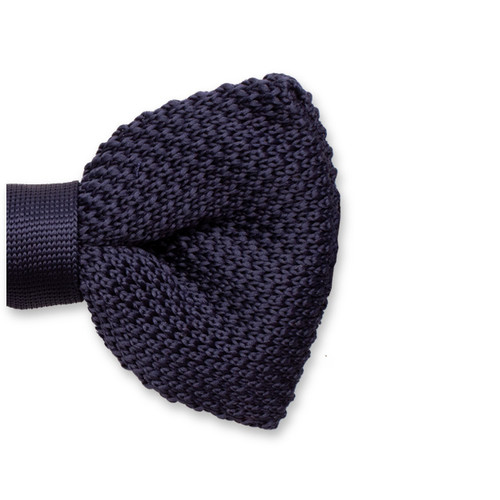Gestrickte dunkelblaue Fliege (2)