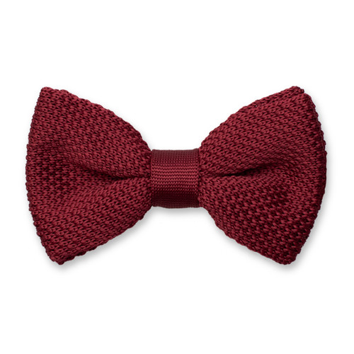 Gestrickte Fliege Bordeauxrot (1)