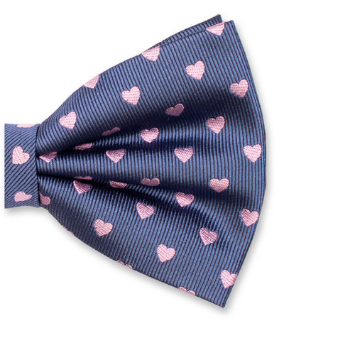 Blaue Fliege - Rosa Herzen (2)