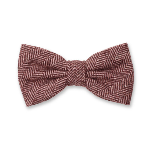 Rote Fliege mit Fischgrätenmuster – Wolle (1)