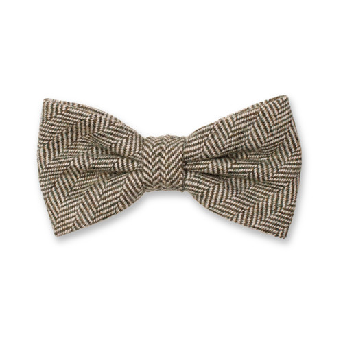 Olivgrün Fliege mit Fischgrätenmuster – Wolle (1)