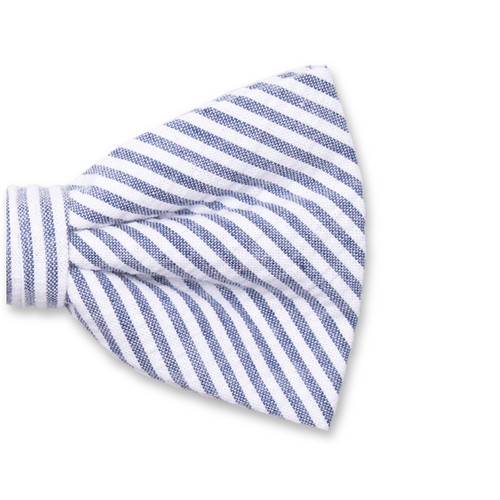 Seersucker Fliege - Dunkelblau (2)