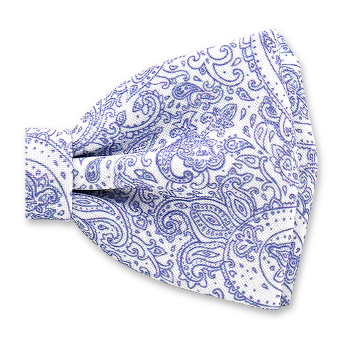 Paisley Fliege Blau Weiß (2)