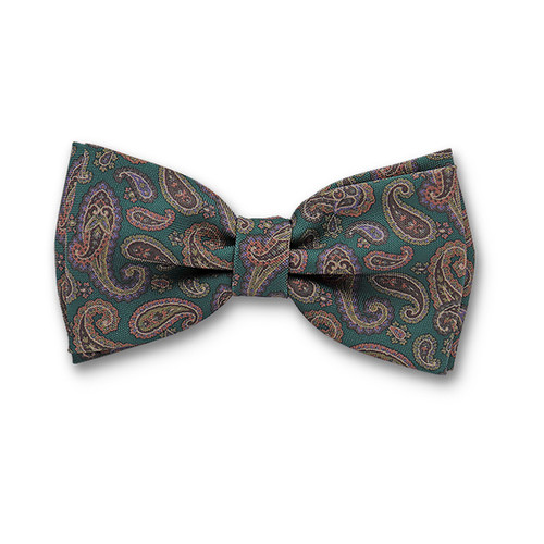 Dunkelgrüne Paisley-Fliege (1)