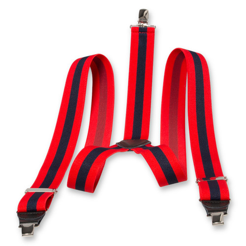 Rot/Navy gestreifte Hosenträger (3)