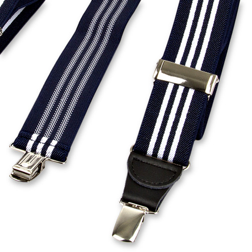 Navy/weiß gestreifte Hosenträger (3)