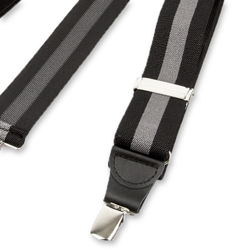 Schwarz/grau gestreifte Hosenträger (3)