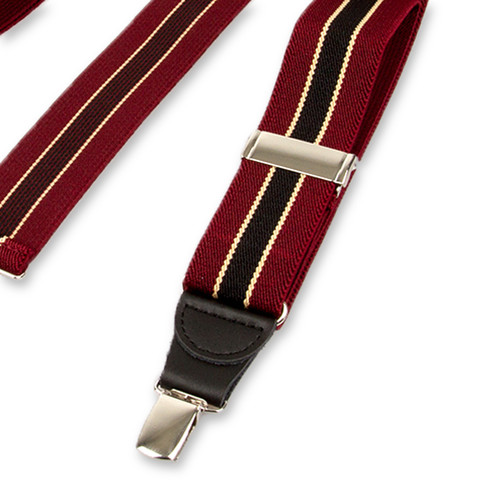 Bordeaux/ braun gestreifte Hosenträger (2)