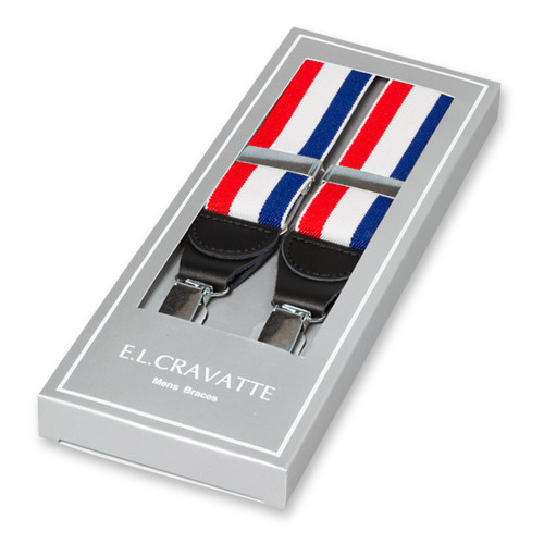 Rot/Weiß/Blau gestreifte Hosenträger (1)