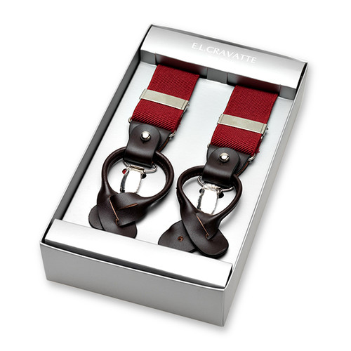 Luxuriöse dunkelrote Hosenträger (1)