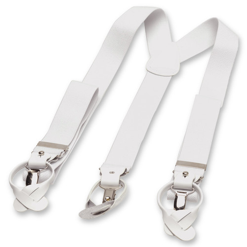 Luxuriöse weiße Hosenträger (3)