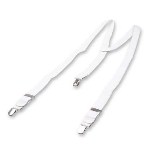 Schmale weiße Hosenträger (3)