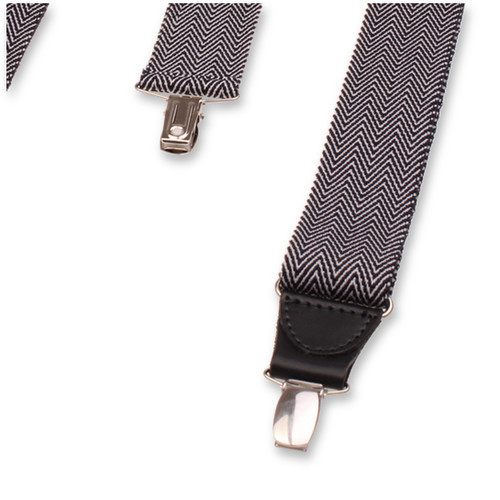 XIV Hosenträger - Fischgrätmuster Dunkelblau (2)