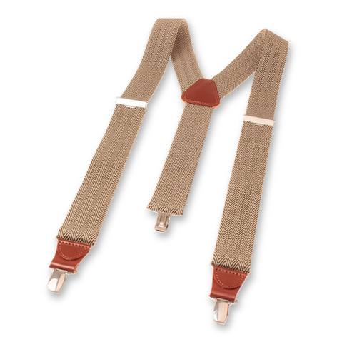 XIV Hosenträger - Fischgrätmuster Olivgrün (2)