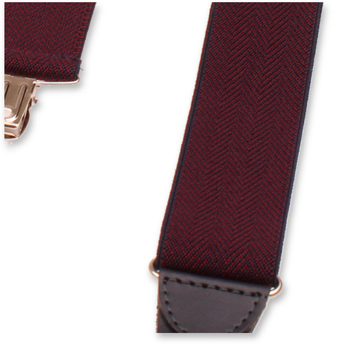 XIV Hosenträger - Fischgrätmuster Rot Blau (3)