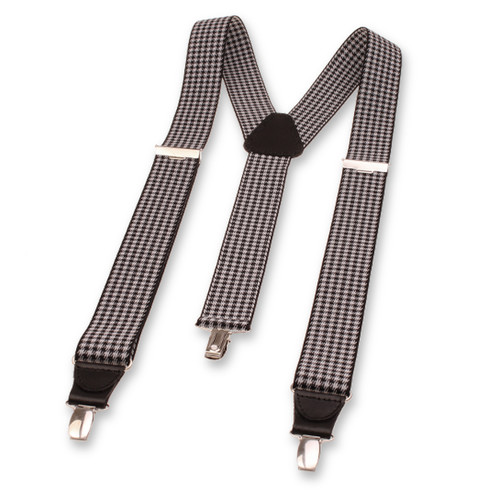 XIV Hosenträger - Hahnentrittmuster Schwarz (2)