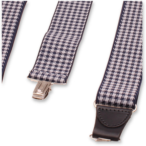 XIV Hosenträger - Hahnentrittmuster Dunkelblau (4)