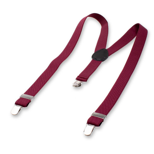 Burgunderfarbene Hosenträger für Kinder (2)
