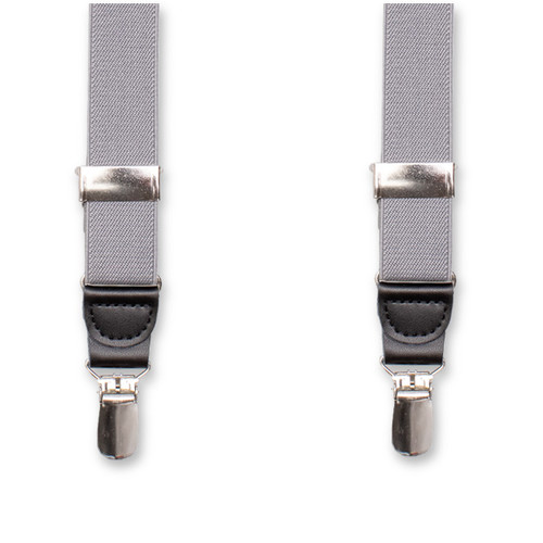 Schmale hellgraue Hosenträger für Damen (1)