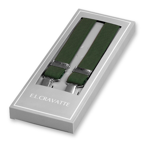 Dunkelgrüne schmale Hosenträger (1)