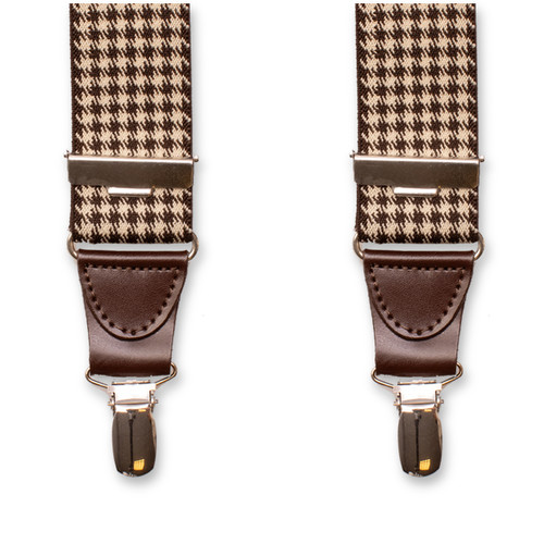 XIV Hosenträger - Hahnentrittmuster Braun (2)