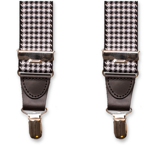 XIV Hosenträger - Hahnentrittmuster Schwarz (4)