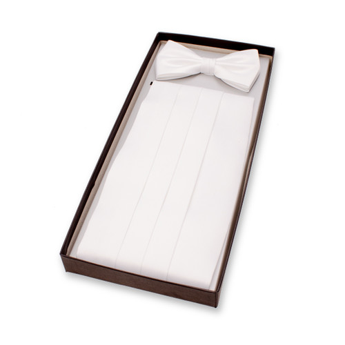 Weiße Kummerbund - Set (1)