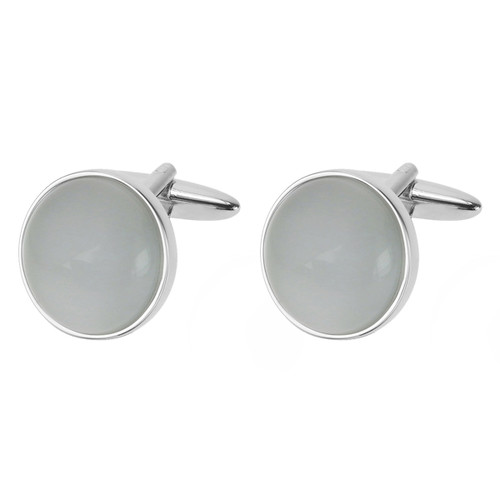 Manschettenknöpfe Weiße Runde (1)