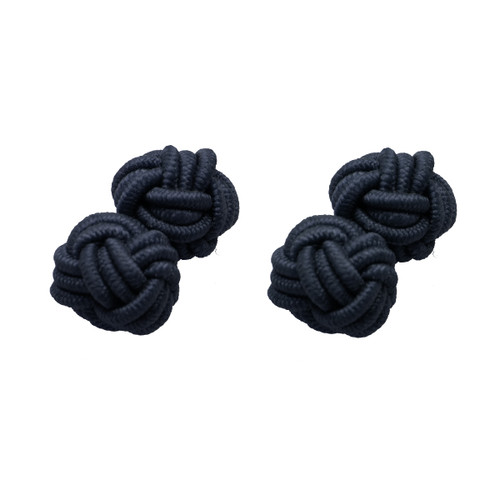 Stoffmanschettenknöpfe Mitternachtsblau (1)