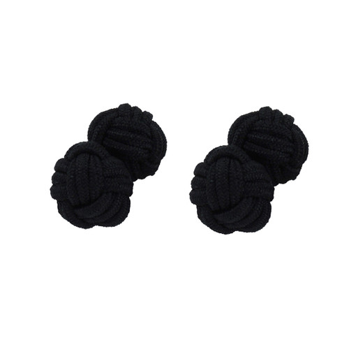 Stoffmanschettenknöpfe Schwarz (1)