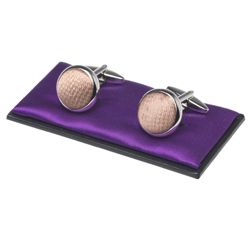 Beige Manschettenknöpfe - karo (1)