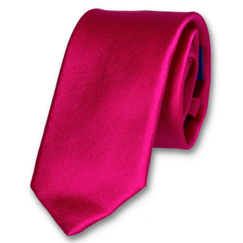 Fuchsia Satin Krawatte (1)