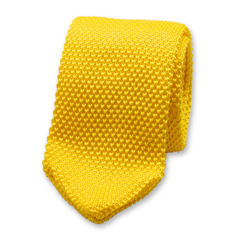 Gestrickte Krawatte Gelb (1)