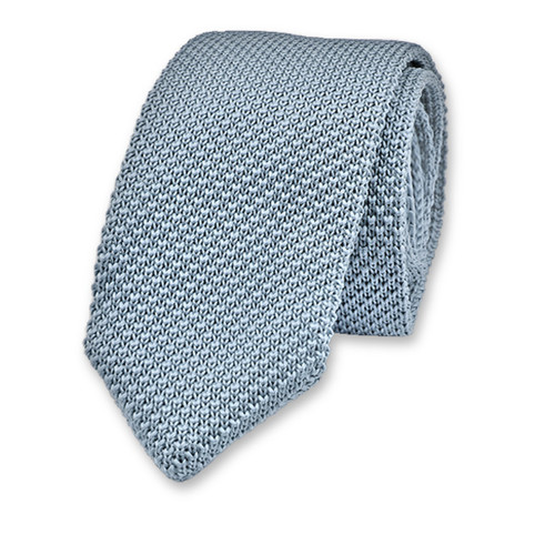 Gestrickte Krawatte Babyblau (1)