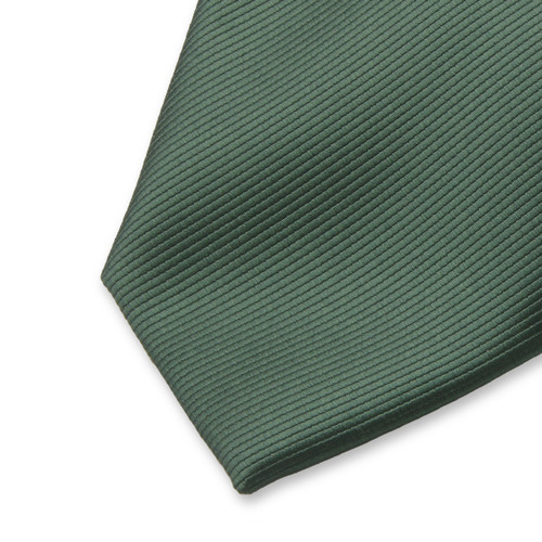 Clipkrawatte Dunkelgrün - Rippenstruktur (2)