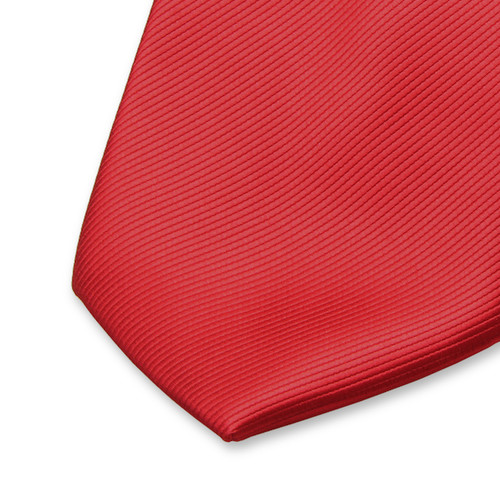 Clipkrawatte Rot - Rippenstruktur (2)
